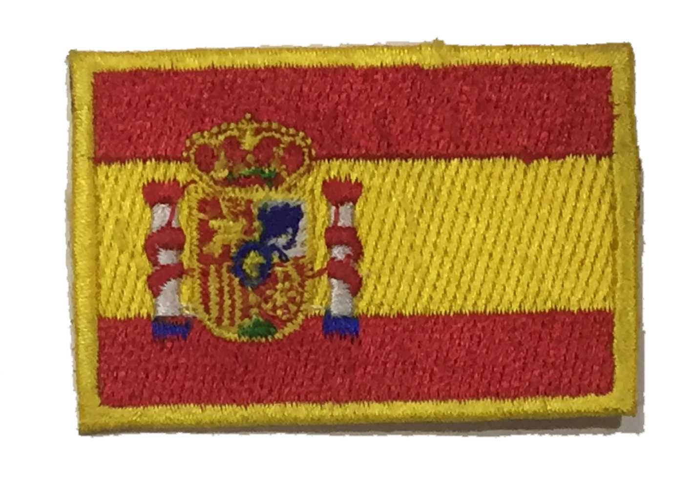 Escudo bordado Bandera España brazo reglamentaria 5,5x3,5 cm